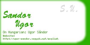 sandor ugor business card